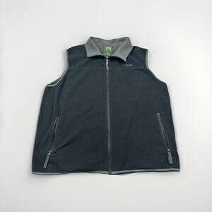 Cabela’s Stillwater Supply Co Fleece Vest Men’s Large Black Full Zip Up L